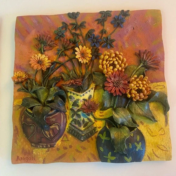 Jae Dougall floral decorative tiles - Picture 3 of 11